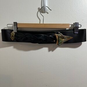 Black leather belt size S/M